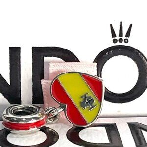 Pandora Spain Heart Flag Dangle Charm Retired - 791550ENMX